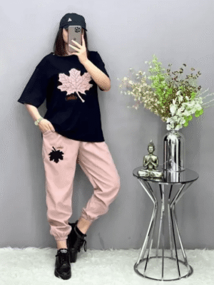 Leaf Printed Track Suit For Girls